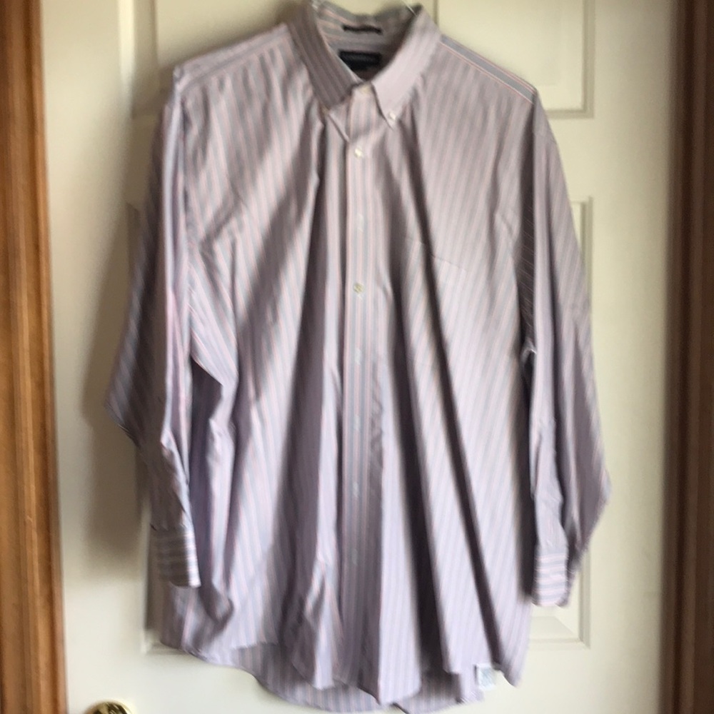 Lands End striped button down XL